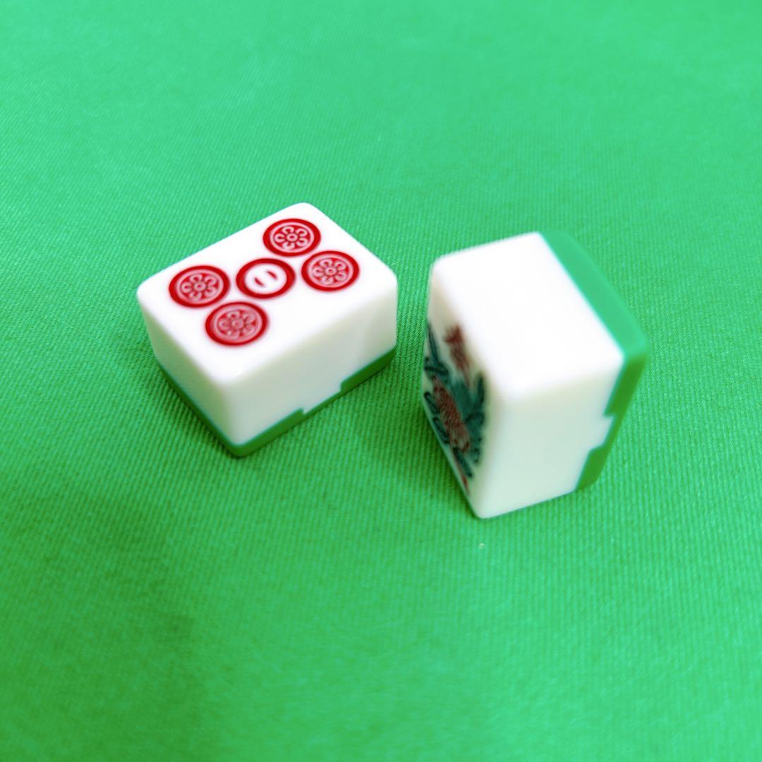 ミズノ　丸一　麻雀牌　背緑